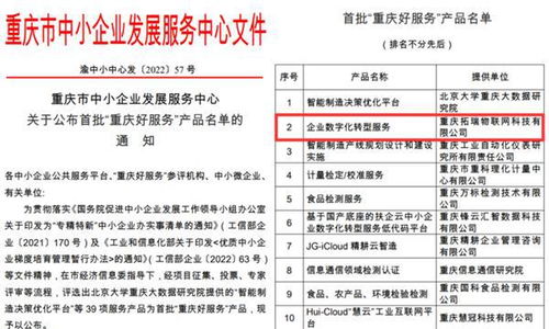 華為云企業數字化轉型服務入選首批“重慶好服務”產品名單